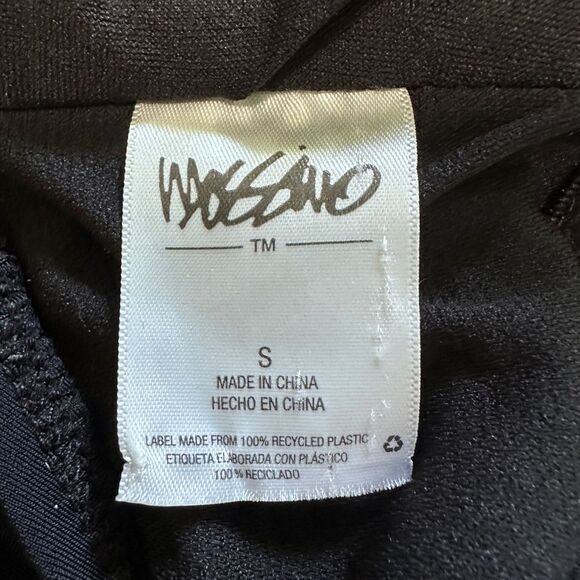 Bandeau Tankini Black Tribal Print Open Back Size Small - Picture 3 of 4